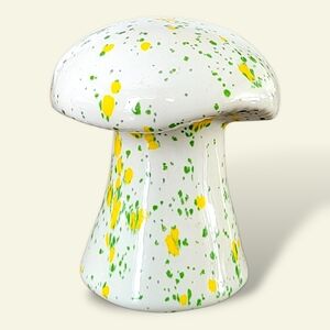 1970s Large Speckled Ceramic Mushroom Shaker